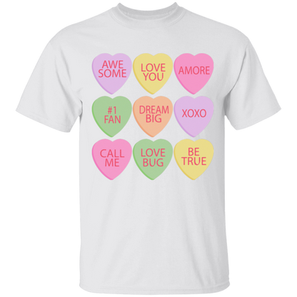 Candy Hearts Mommy & Me Valentine's Day T-Shirts - Toddler, Youth, & Adult