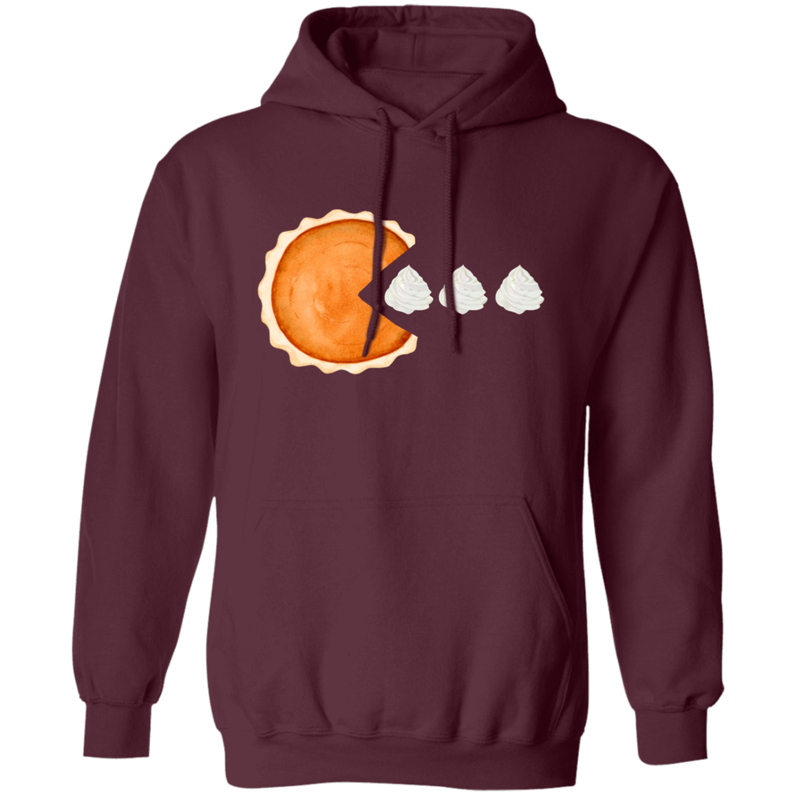 Pumpkin Pie Pacman Thanksgiving Pullover Hoodie