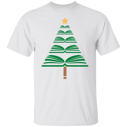 Merry Christmas Book Tree T-Shirt