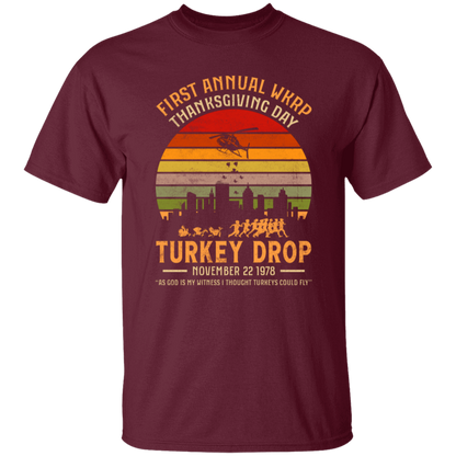 First Annual WKRP Thanksgiving Day Turkey Drop Funny T-Shirt