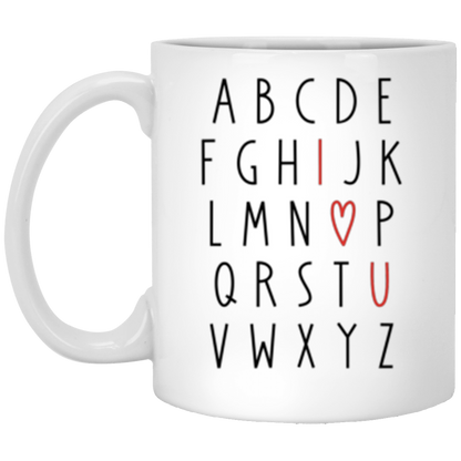 I Love You Alphabet Valentine's Day Collection - Youth T-Shirts, Adult SS & LS Tees, Sweatshirts, & Mugs