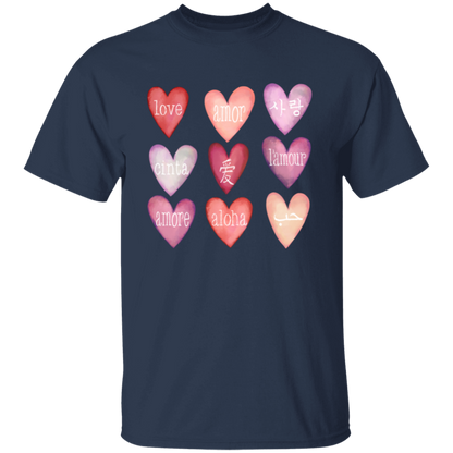 Love Languages Valentine Hearts Collection - T-shirts, Long-Sleeve Tees, Sweatshirts, Pillows, & Mugs