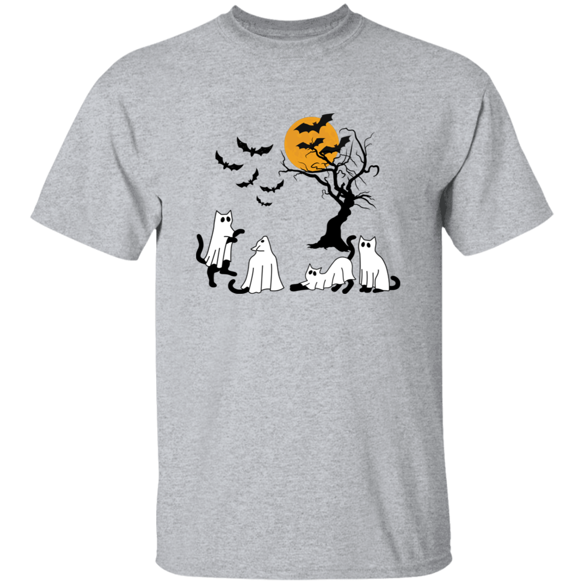 Ghost Cats Halloween T-Shirt