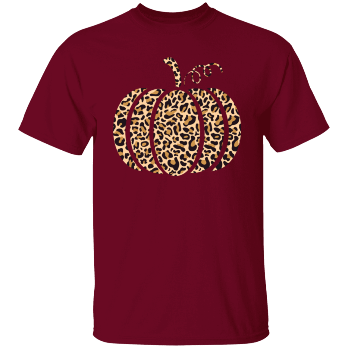 Leopard-Print Pumpkin Cute Fall T-Shirt