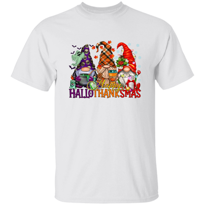 HalloThanksMas Gnomes T-Shirt