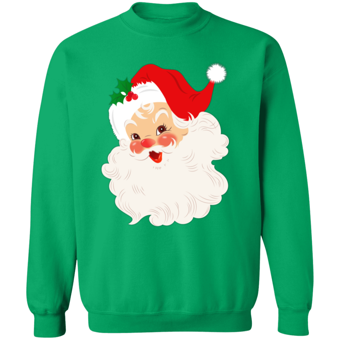 Retro Santa Claus Vintage Style Christmas Crewneck Pullover Sweatshirt