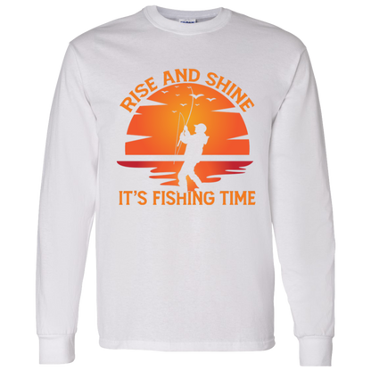 Rise & Shine - It's Fishing Time T-Shirt & Long-Sleeve T-Shirt