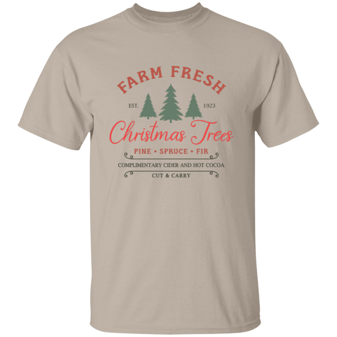 Farm Fresh Christmas Trees Holiday Graphic TShirt