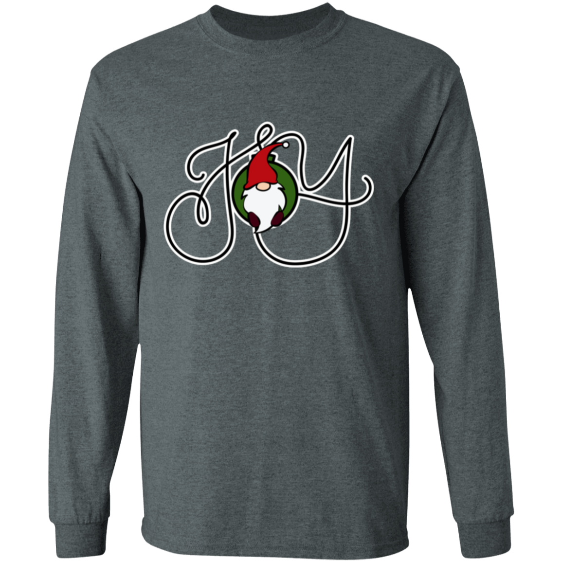 Christmas Joy Gnome Holiday LS T-Shirt