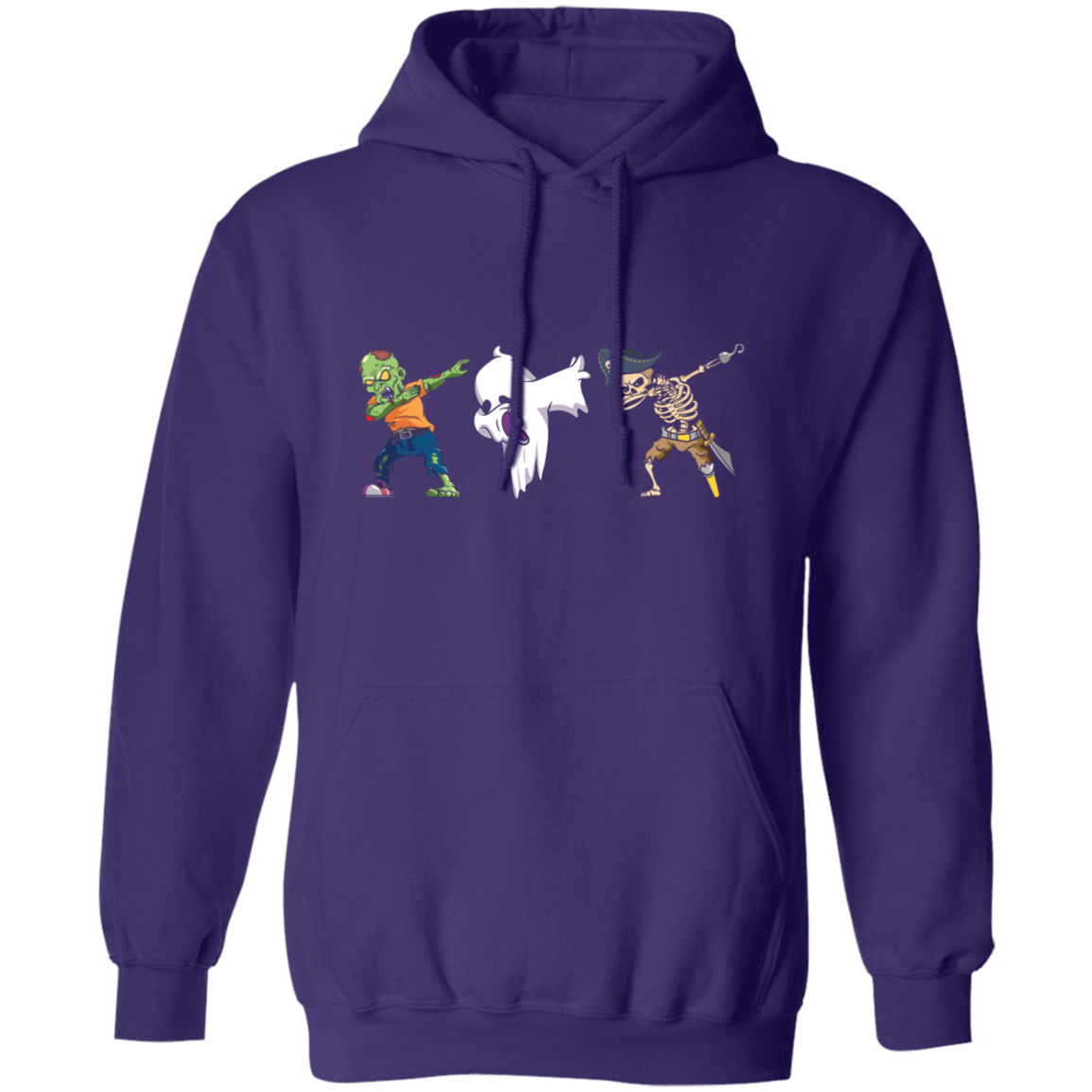 Halloween Dabbing  Zombie, Ghost, & Skeleton Pullover Hoodie