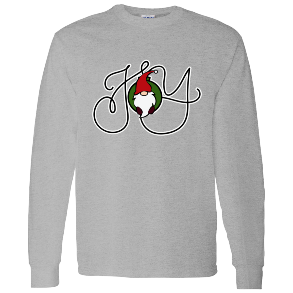 Christmas Joy Gnome Holiday LS T-Shirt