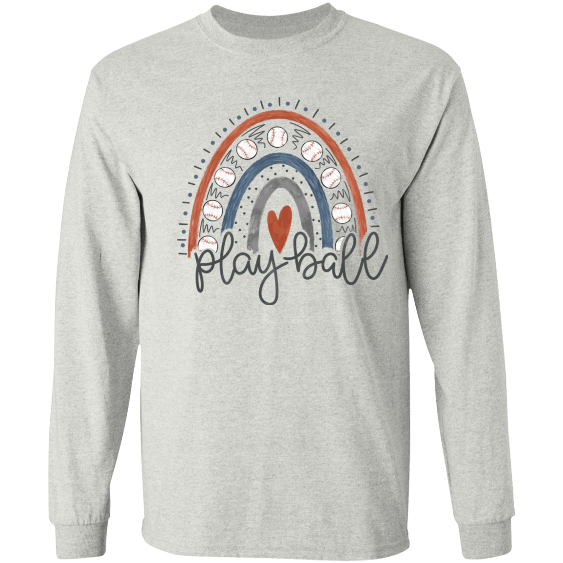 Play Ball Baseball Boho Rainbow Collection - Graphic T-Shirts, Long-Sleeve Tees, Hoodies, & Mugs