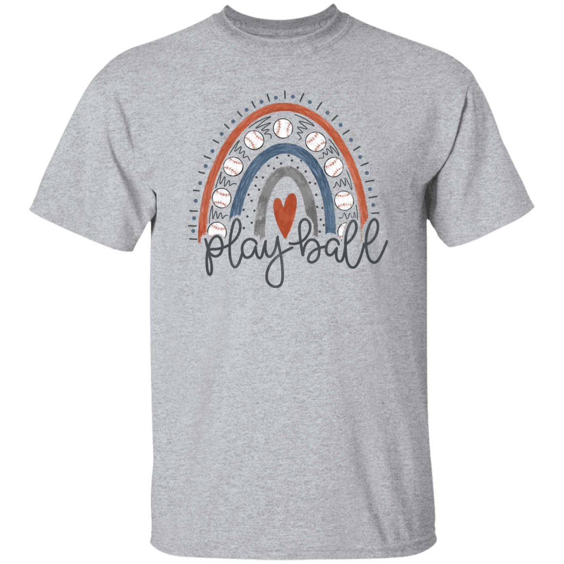 Play Ball Baseball Boho Rainbow Collection - Graphic T-Shirts, Long-Sleeve Tees, Hoodies, & Mugs