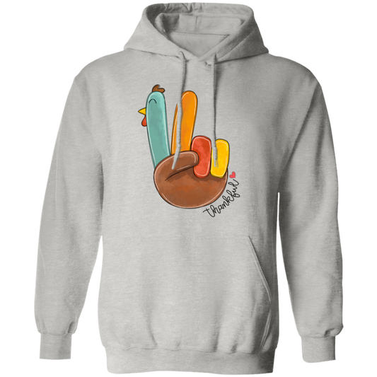 Peace Sign Turkey Thanksgiving Pullover Hoodie