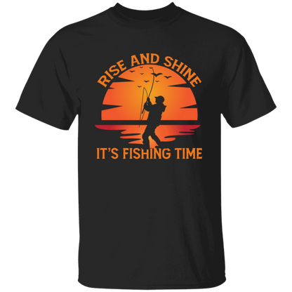 Rise & Shine - It's Fishing Time T-Shirt & Long-Sleeve T-Shirt