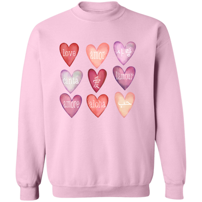 Love Languages Valentine Hearts Collection - T-shirts, Long-Sleeve Tees, Sweatshirts, Pillows, & Mugs