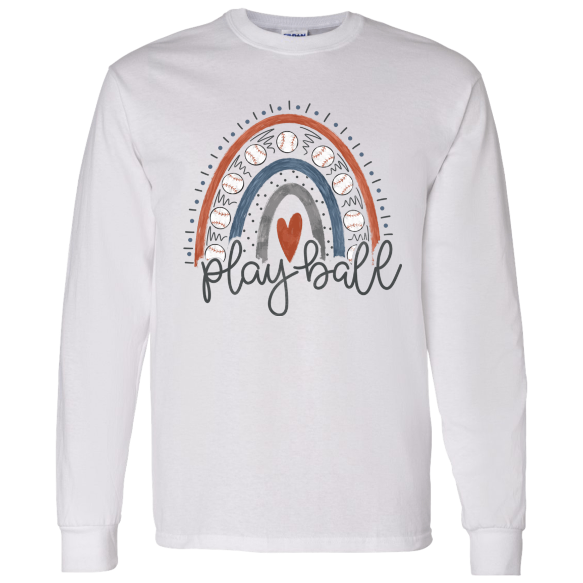 Play Ball Baseball Boho Rainbow Collection - Graphic T-Shirts, Long-Sleeve Tees, Hoodies, & Mugs