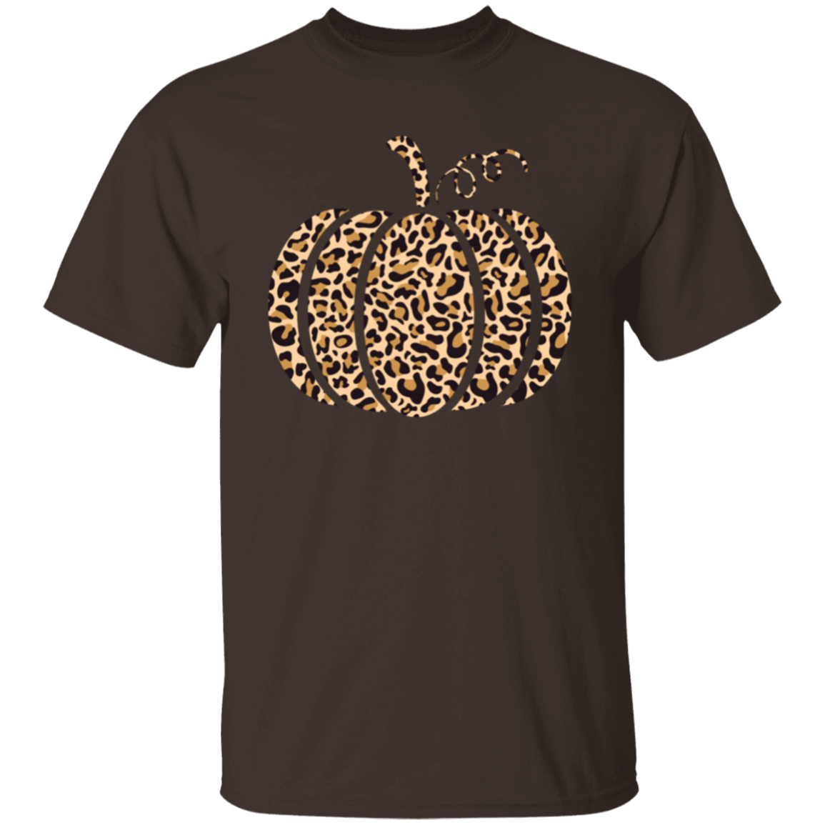 Leopard-Print Pumpkin Cute Fall T-Shirt