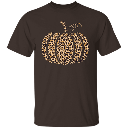 Leopard-Print Pumpkin Cute Fall T-Shirt