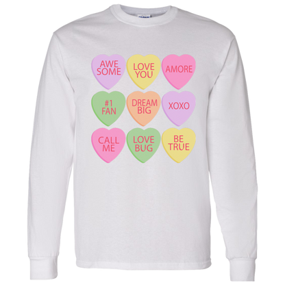 Candy Hearts Mommy & Me Valentine's Day T-Shirts - Toddler, Youth, & Adult