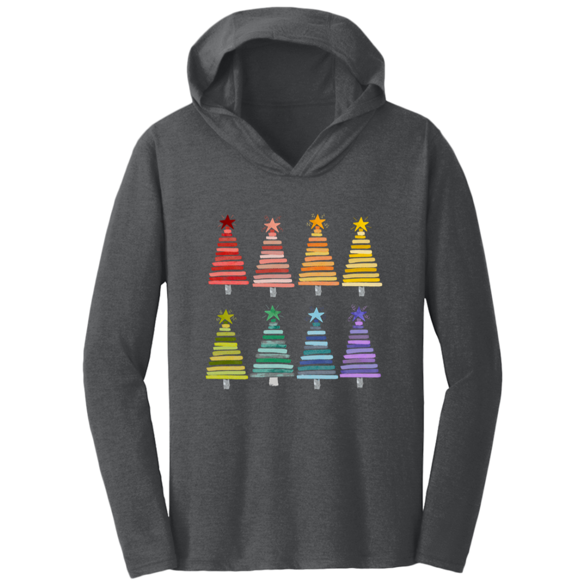 Colorful Rainbow Christmas Trees Collection - Graphic T-Shirts, Long-Sleeve Tees, Hoodie Tees, Sweatshirts, & Mugs