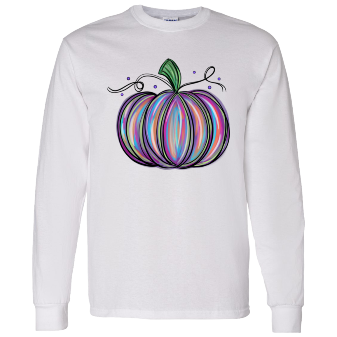 Pretty Purple Pumpkin Fall LS T-Shirt