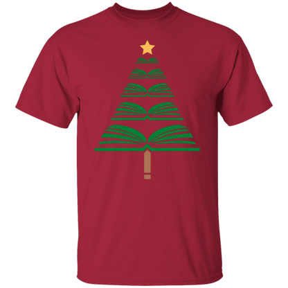 Merry Christmas Book Tree T-Shirt