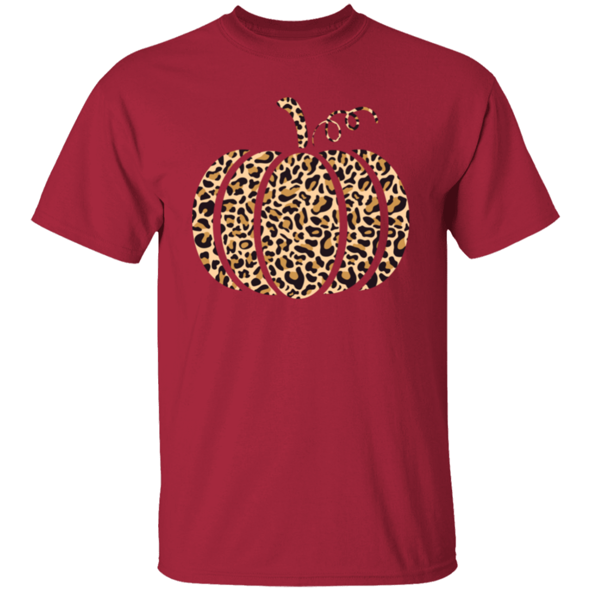 Leopard-Print Pumpkin Cute Fall T-Shirt