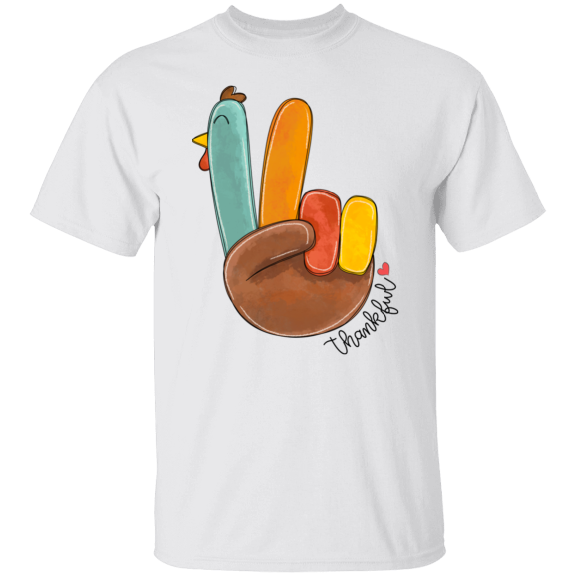 Peace Sign Turkey Thanksgiving T-Shirt