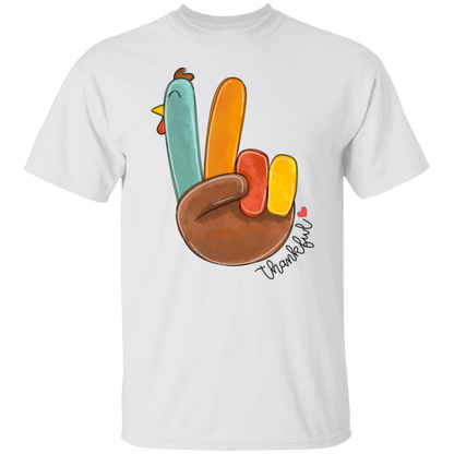 Peace Sign Turkey Thanksgiving T-Shirt