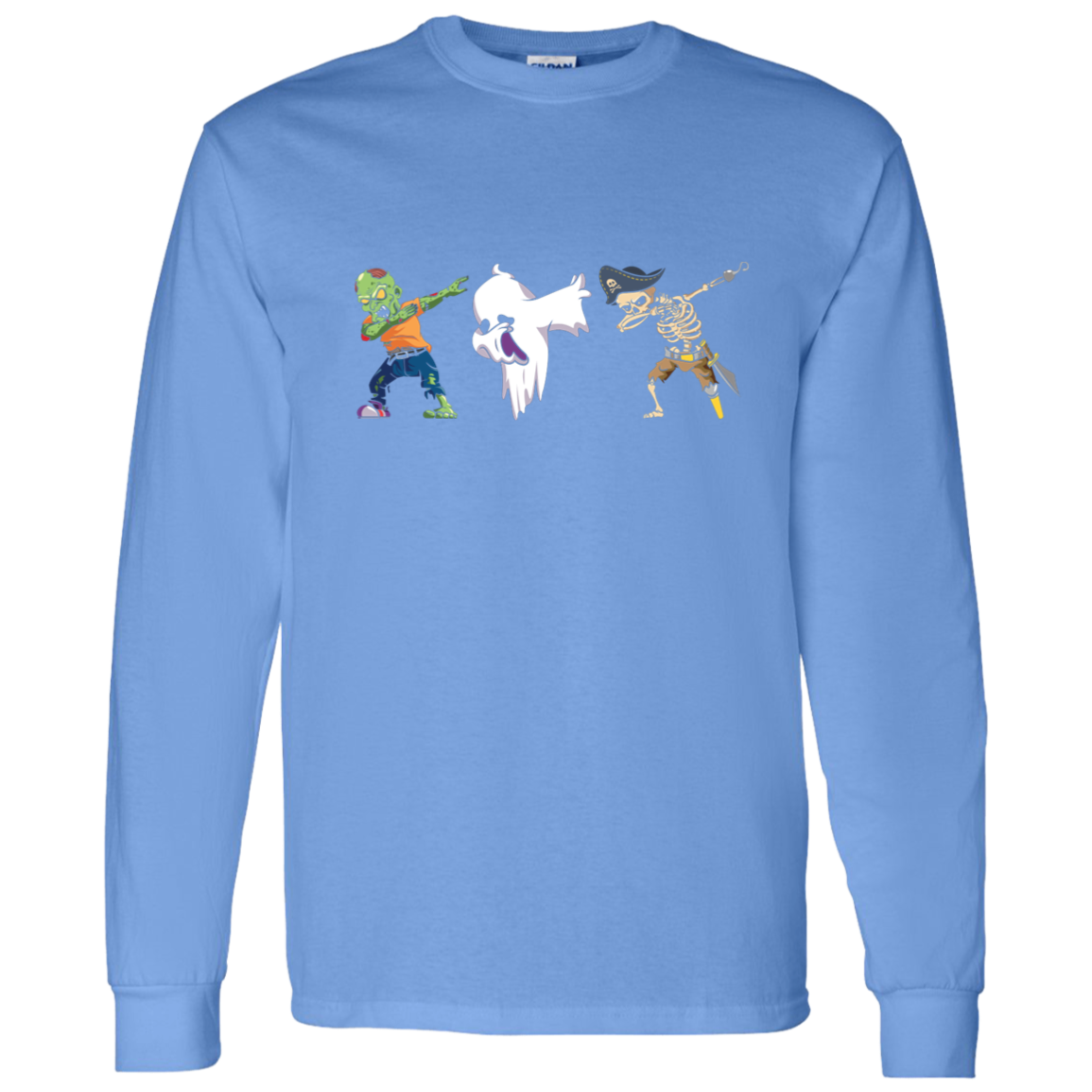 Halloween Dabbing  Zombie, Ghost, & Skeleton LS T-Shirt