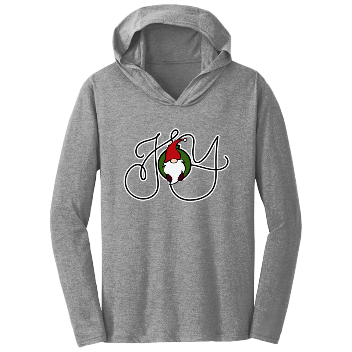 Christmas Joy Gnome Holiday Triblend T-Shirt Hoodie