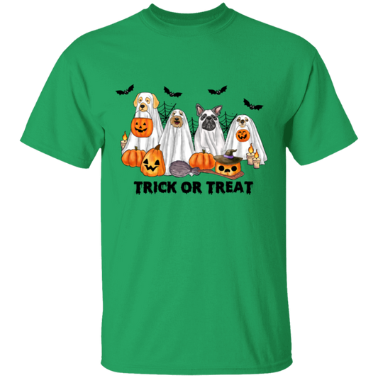 Trick or Treat Ghost Dogs Halloween Youth T-Shirt