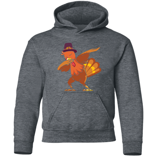 Dabbing Turkey Thanksgiving Youth Pullover Hoodie