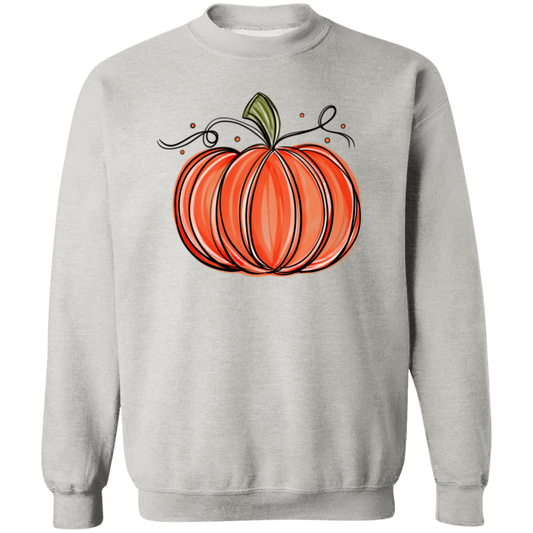 Pretty Fall Pumpkin Crewneck Pullover Sweatshirt