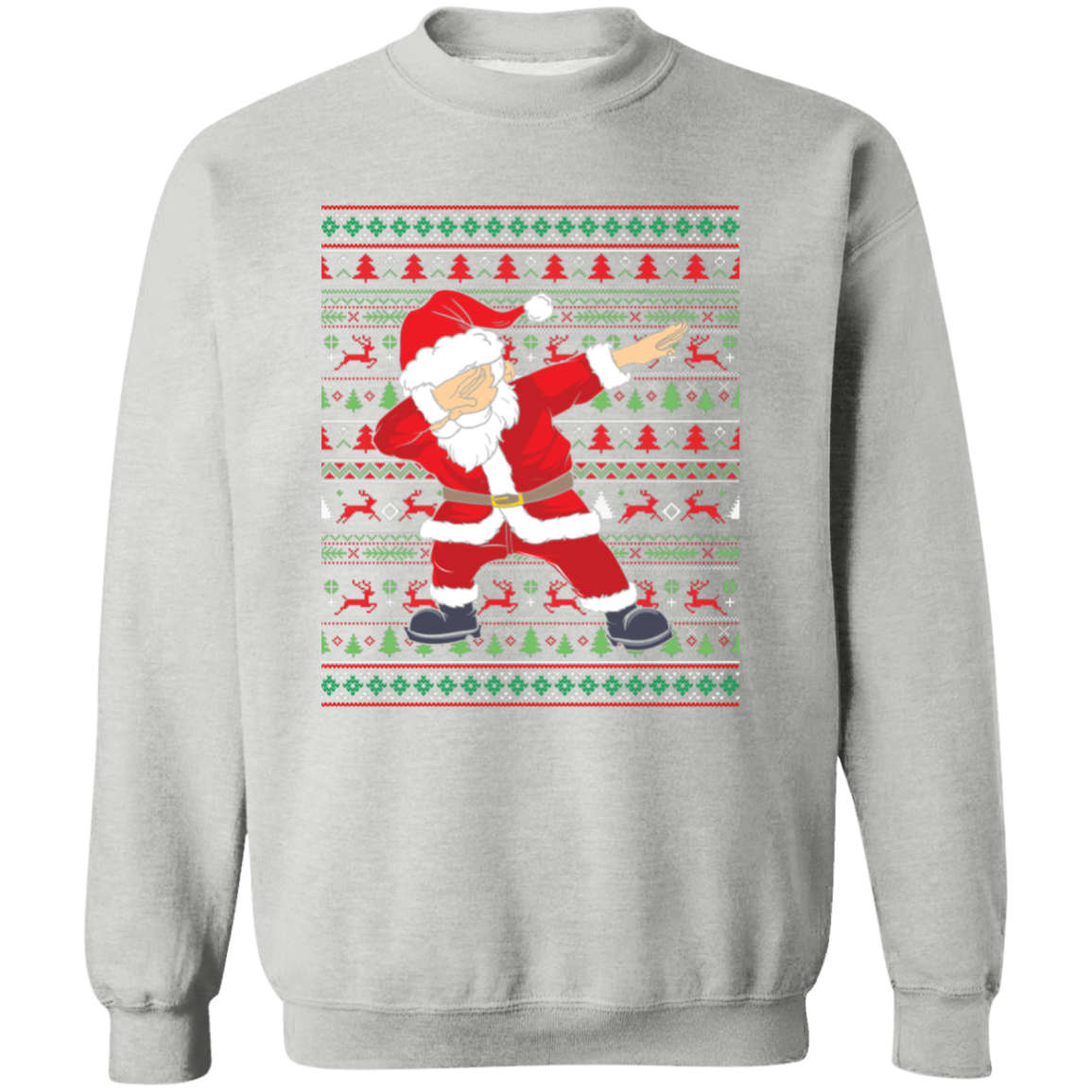 Dabbing Santa Ugly Christmas Sweater Crewneck Pullover Sweatshirt