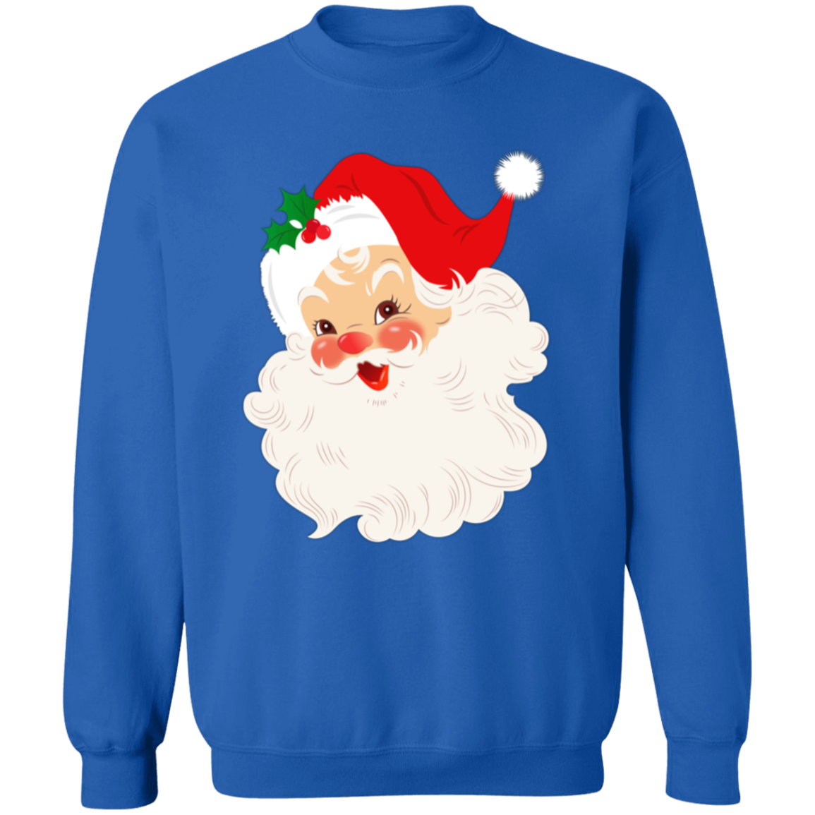 Retro Santa Claus Vintage Style Christmas Crewneck Pullover Sweatshirt