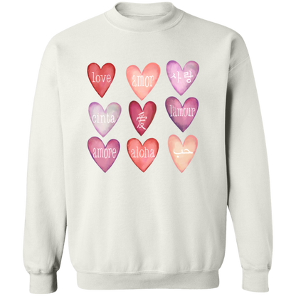 Love Languages Valentine Hearts Collection - T-shirts, Long-Sleeve Tees, Sweatshirts, Pillows, & Mugs