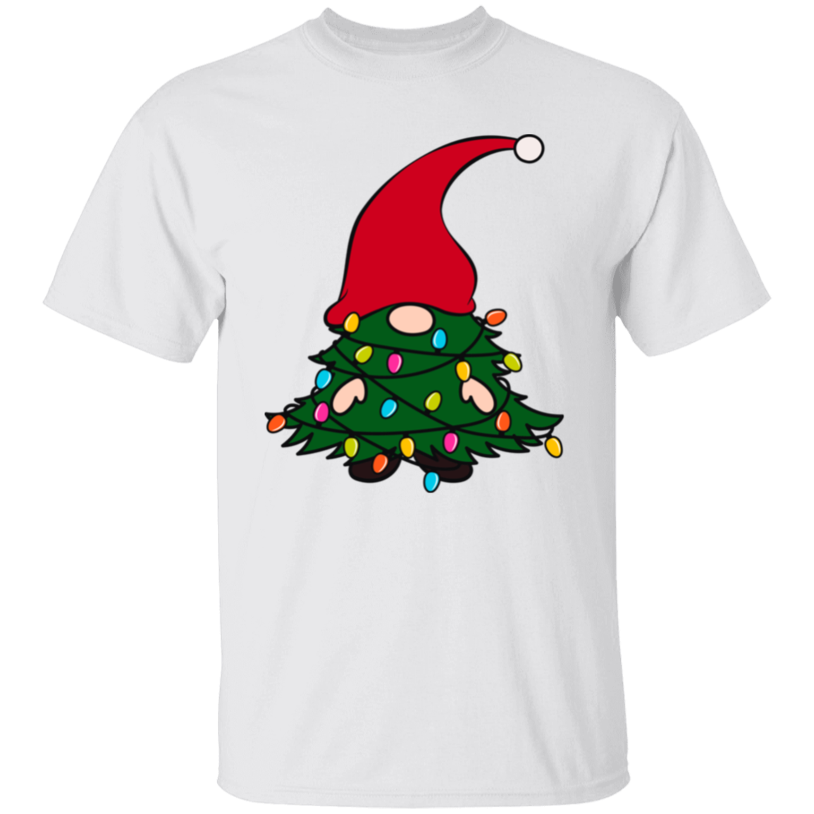 Christmas Tree Gnome Funny Holiday T-Shirt