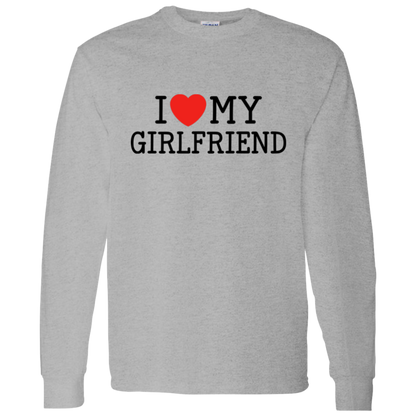 I Love My Girlfriend Funny Valentine's Day T-Shirts & Long-Sleeve Tees