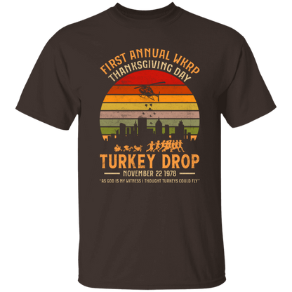 First Annual WKRP Thanksgiving Day Turkey Drop Funny T-Shirt