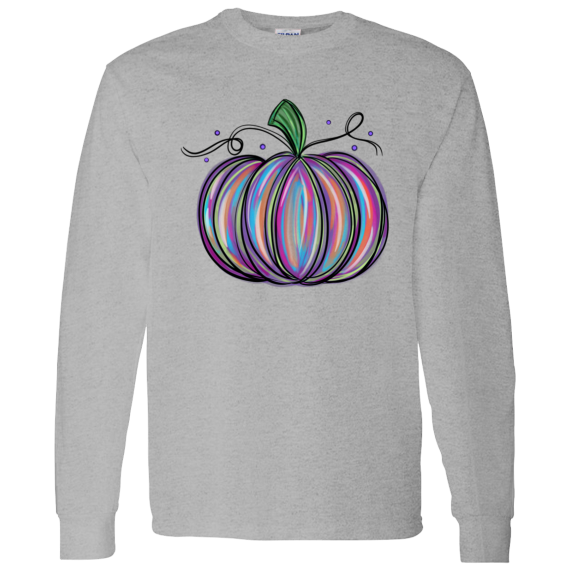 Pretty Purple Pumpkin Fall LS T-Shirt