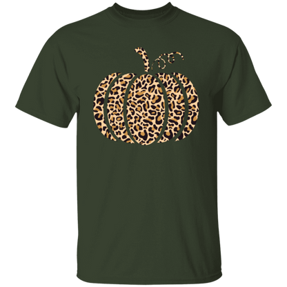 Leopard-Print Pumpkin Cute Fall T-Shirt