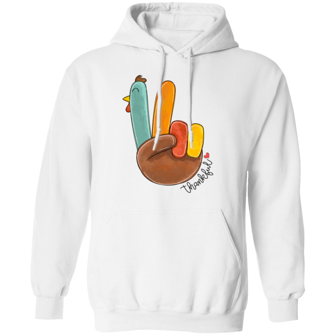 Peace Sign Turkey Thanksgiving Pullover Hoodie