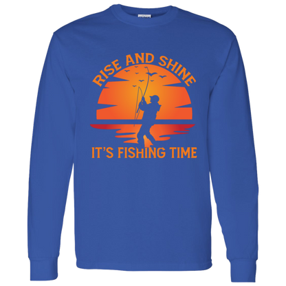 Rise & Shine - It's Fishing Time T-Shirt & Long-Sleeve T-Shirt