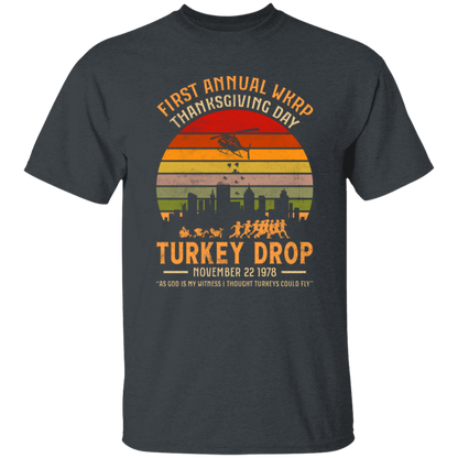 First Annual WKRP Thanksgiving Day Turkey Drop Funny T-Shirt