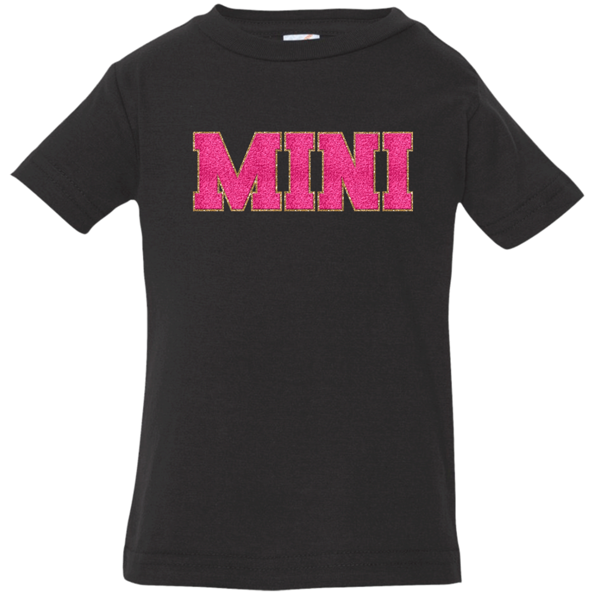 Nana, Mama, & Mini T-Shirt Collection - Pink Faux Chenille Glitter Patch Matching Family Shirts