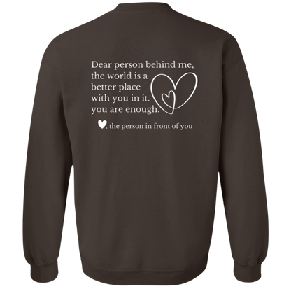 Dear Person Behind Me, You Are Enough Mental Health Awareness Sweatshirts & Hoodies