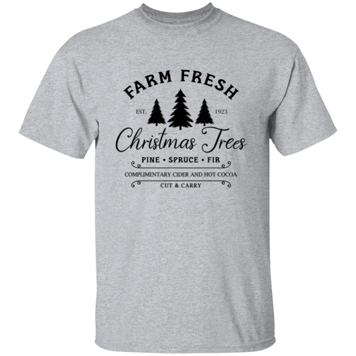 Farm Fresh Christmas Trees Holiday Graphic TShirt