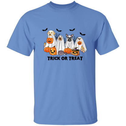 Trick or Treat Ghost Dogs Halloween T-Shirt